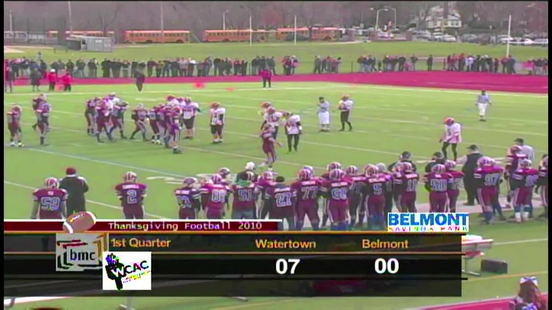 WHS Football vs Belmont - November 25, 2010