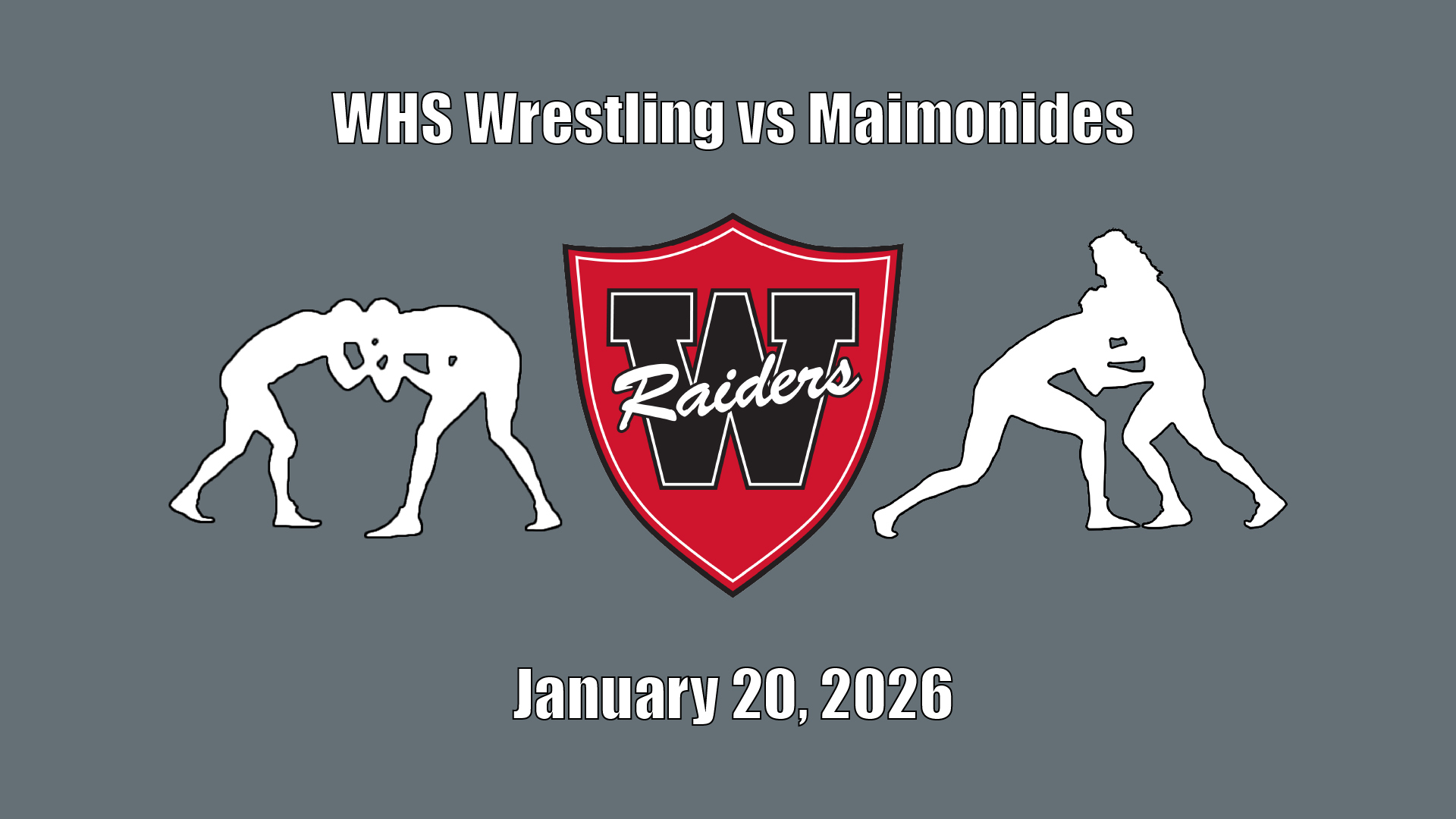 Thumbnail image for WHS Wrestling vs Maimonides - January 20, 2026