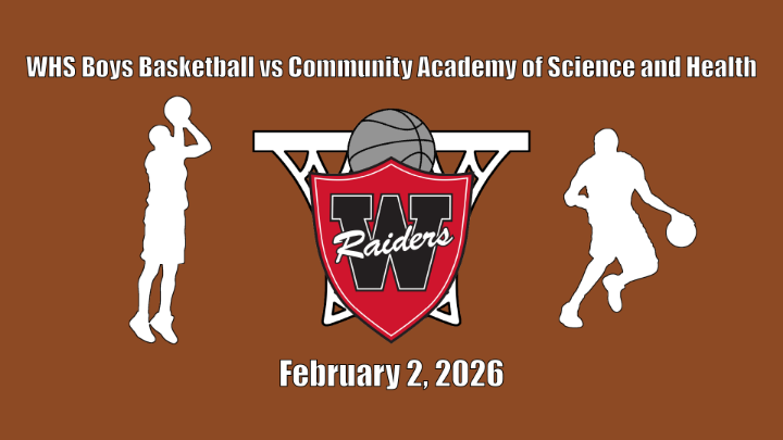 Thumbnail image for WHS Boys Basketball vs Community Academy of Science and Health - February 2, 2026